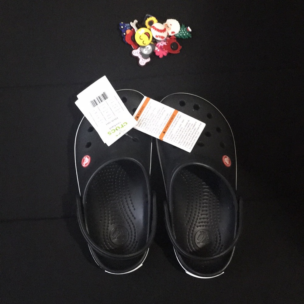 Crocs with pieces  size:4 men 6 in women